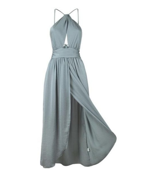 Cross-border for foreign trade sources Europe and the United States Amazon hot sexy backless dress Split fork hanging skirt