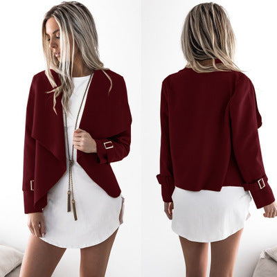 speed sells autumn and winter new women's clothing Europe and the United States explosions irregular woolen coat