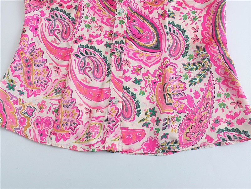 New Women's Retro Casual Printed Shirt Top