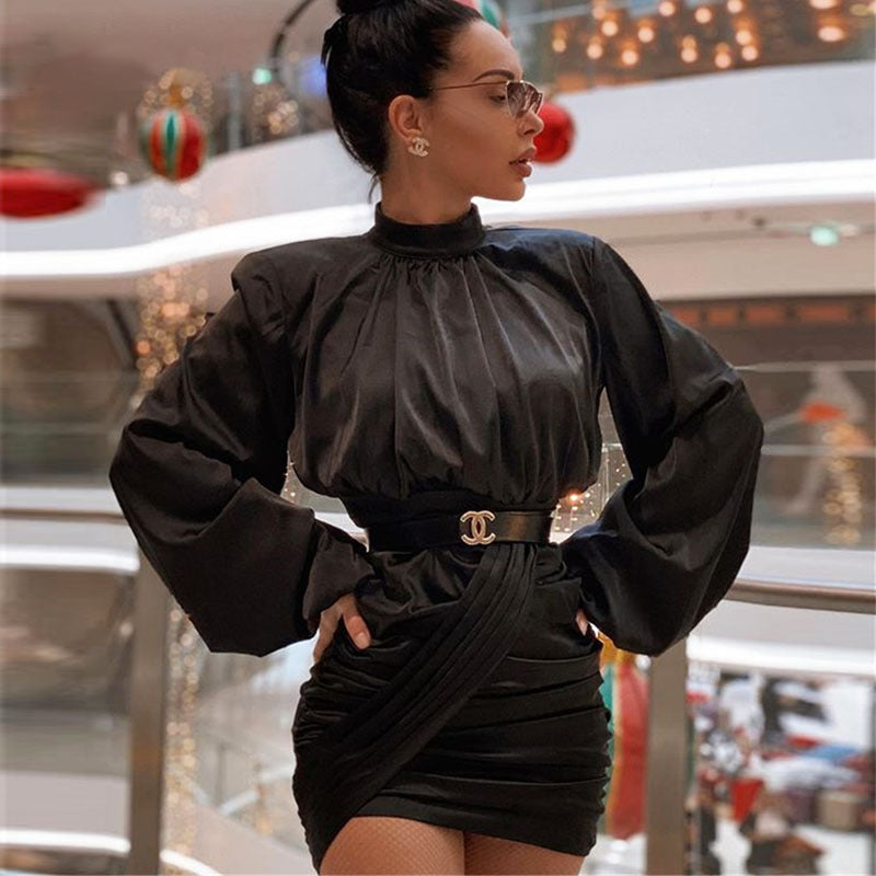 High Collar Dress