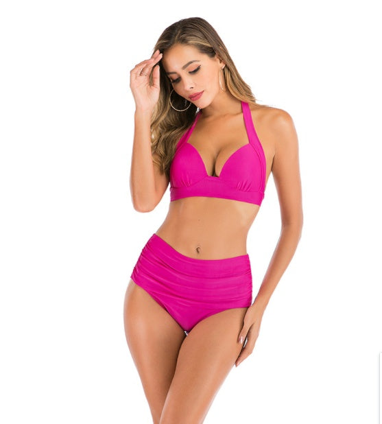 Sexy Printed High-waisted Two-piece Swimsuit