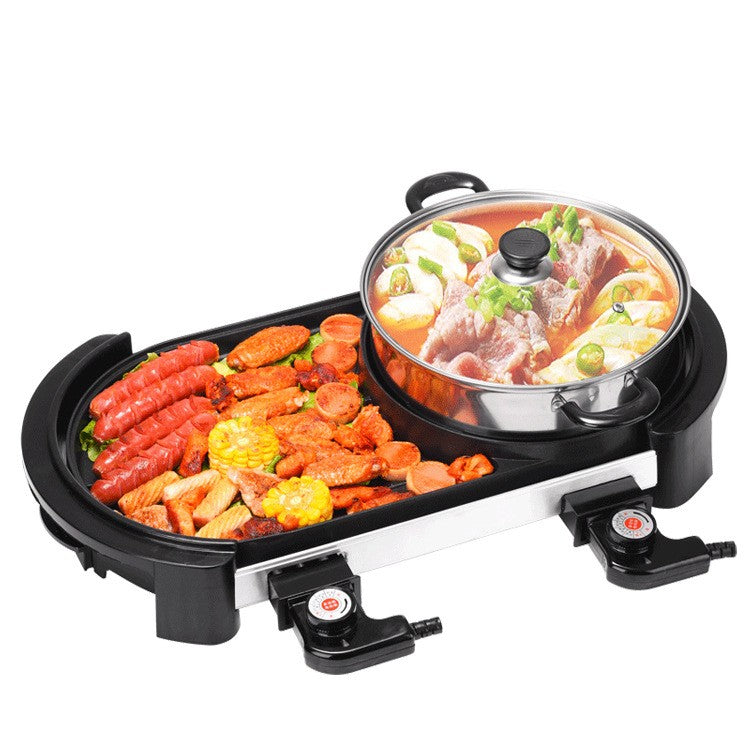 Home Finds - Barbecue Integrated Pot Dual Temperature Control Anti Scalding Electric Hand Oven