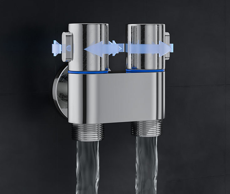 Toilet Spray High Pressure Flushing One In Two Out Angle Valve Set