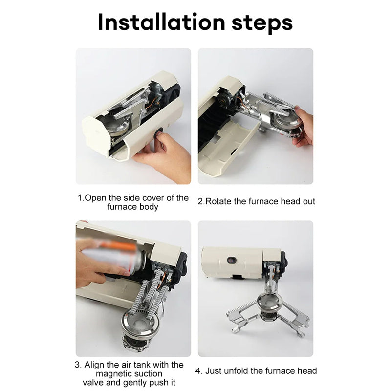 Home Finds - Camping Gas Stove Portable Folding Cassette Stove Outdoor Hiking BBQ Travel Cooking Grill Cooker Gas Burner Food Heating Tool Kitchen Gadgets