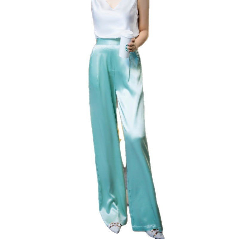 Women's High Waist Straight Suit Trousers