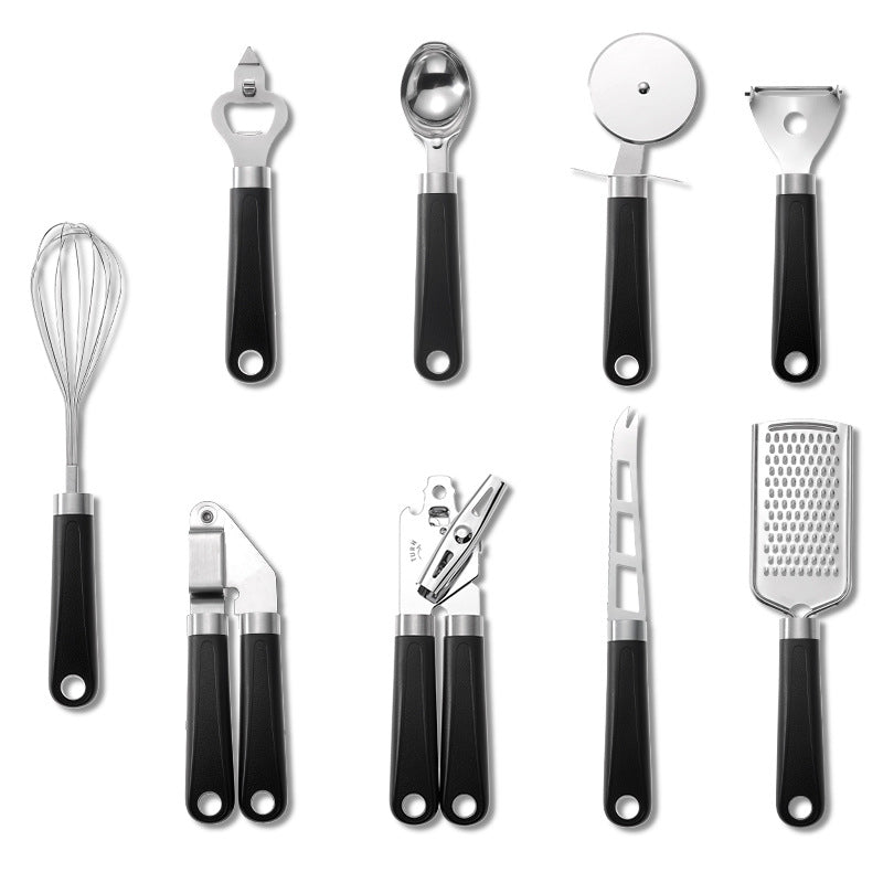 Home Finds - Creative Plastic Handle Stainless Steel Kitchen Utensils