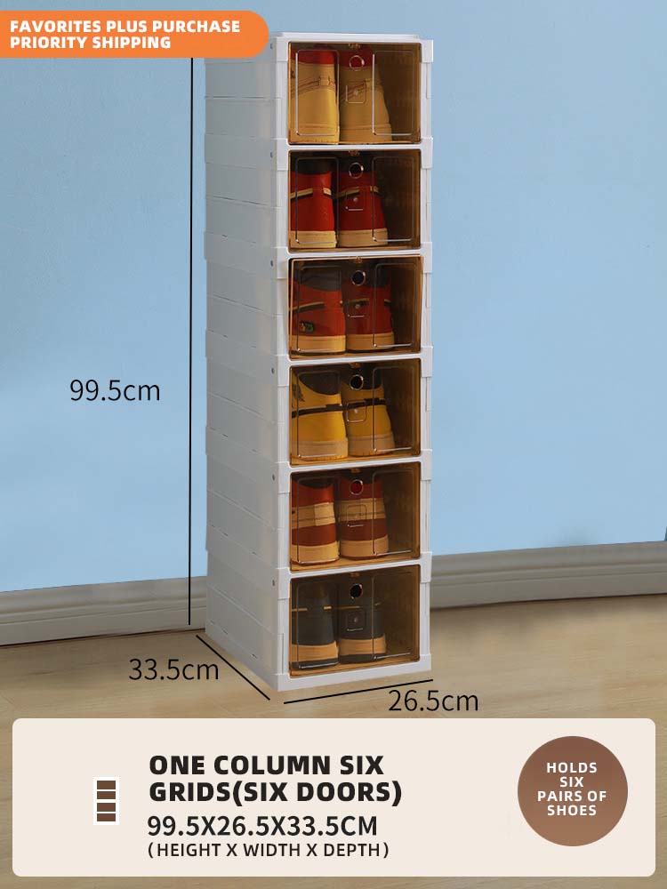 Home Finds - Free Installation Shoe Box Transparent Folding Drawer Type