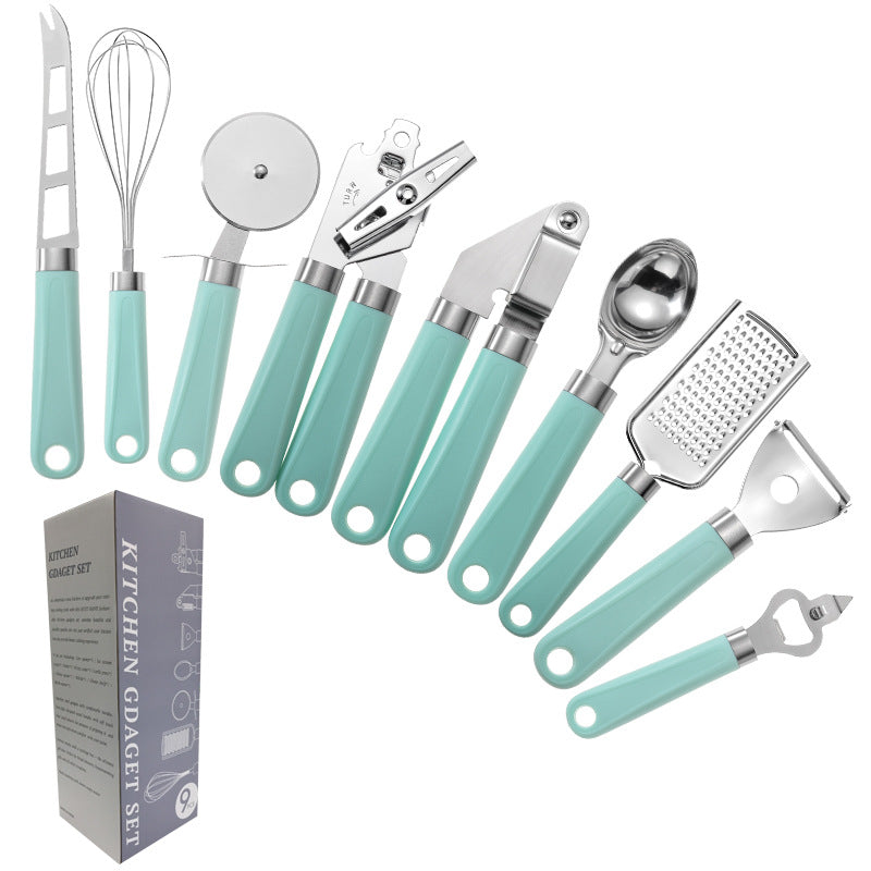 Home Finds - Creative Plastic Handle Stainless Steel Kitchen Utensils