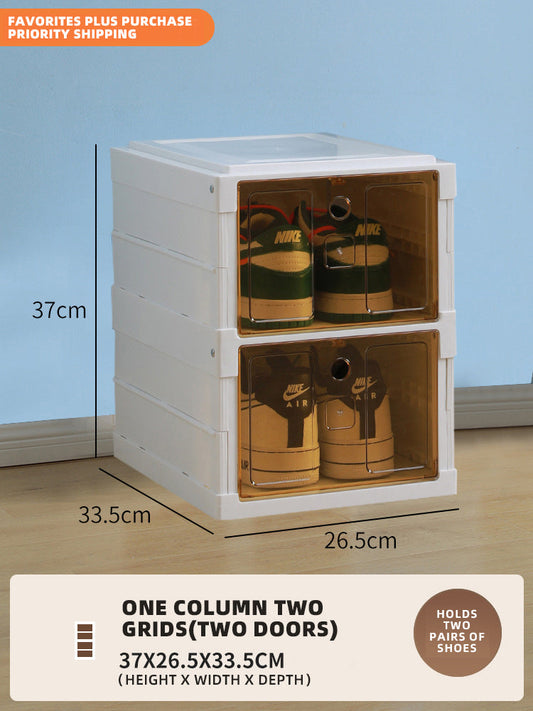 Home Finds - Free Installation Shoe Box Transparent Folding Drawer Type