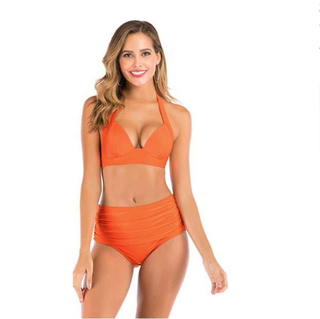 Sexy Printed High-waisted Two-piece Swimsuit