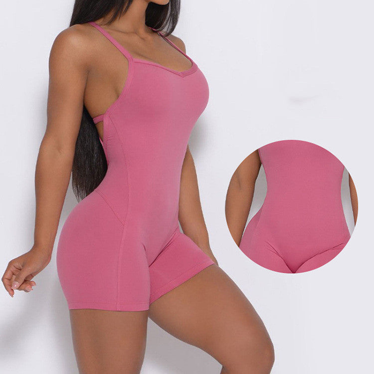European And American Sexy Hip Yoga Women's Sports Jumpsuit