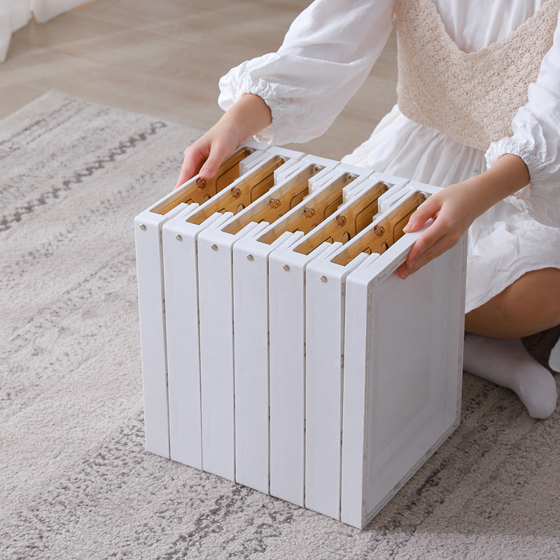 Home Finds - Free Installation Shoe Box Transparent Folding Drawer Type