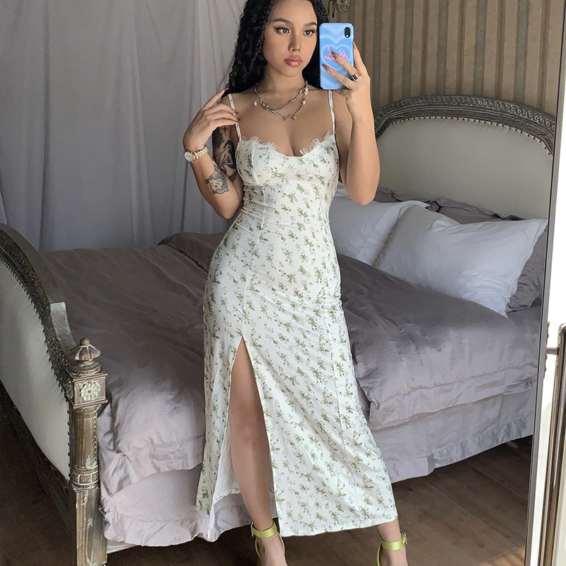 Small Floral Strap Fashion Dress