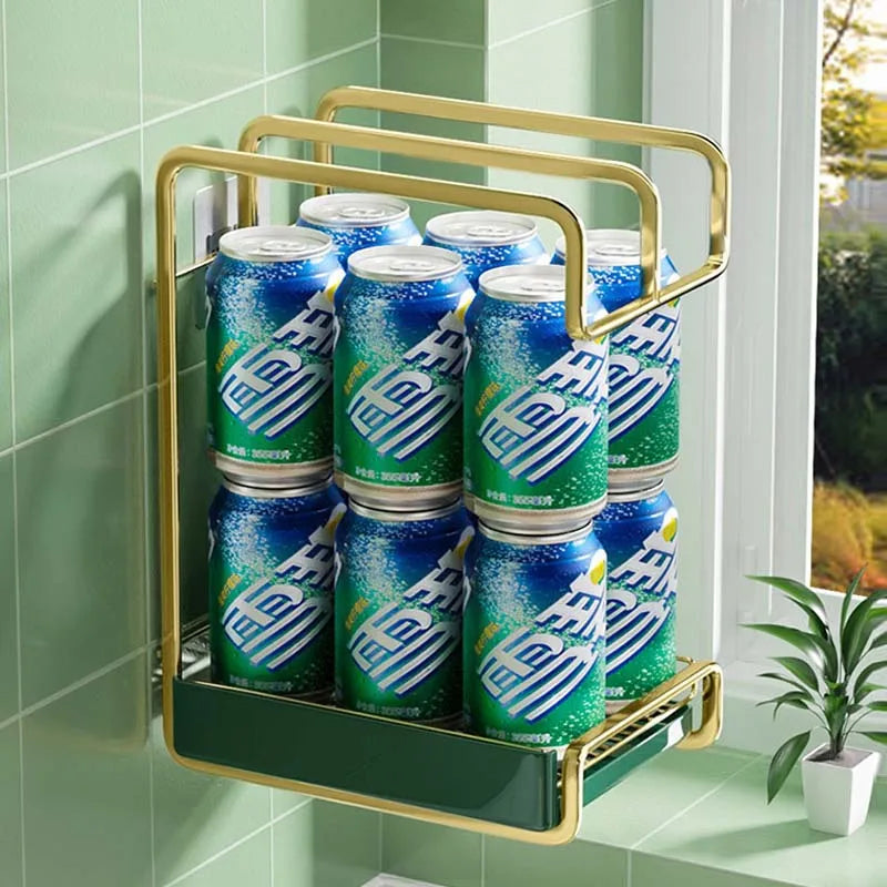 Sponge Holder Wall Mounted Kitchen Organizer Dish Drainer Brush Soap Rack With Drain Tray Rag Rack Bathroom Kitchen Accessories