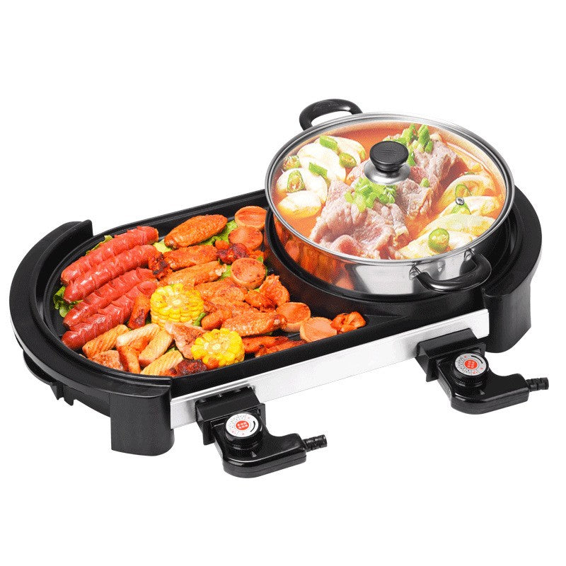 Home Finds - Barbecue Integrated Pot Dual Temperature Control Anti Scalding Electric Hand Oven