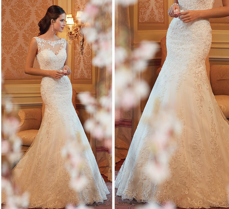 Sleeveless Bridal Dress