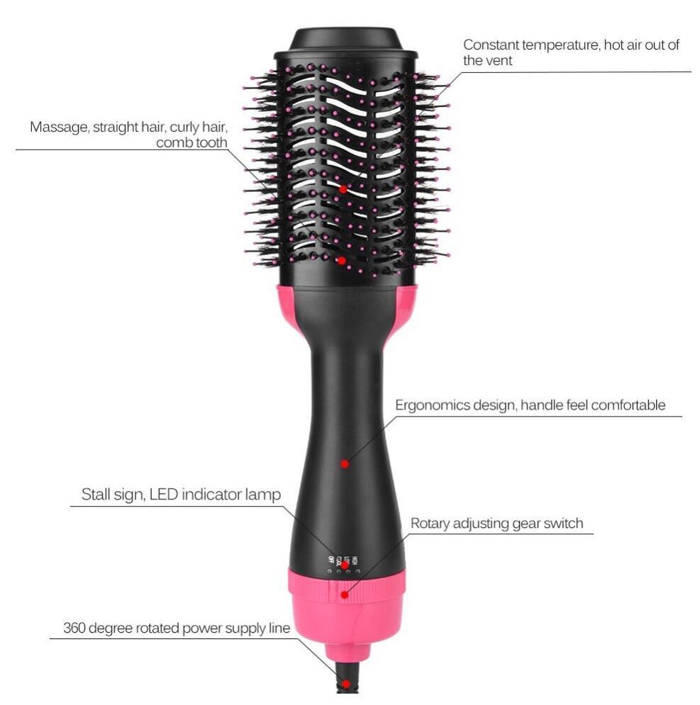 One-Step Electric Hair Dryer Comb Multifunctional Comb Straightener Hair Curling