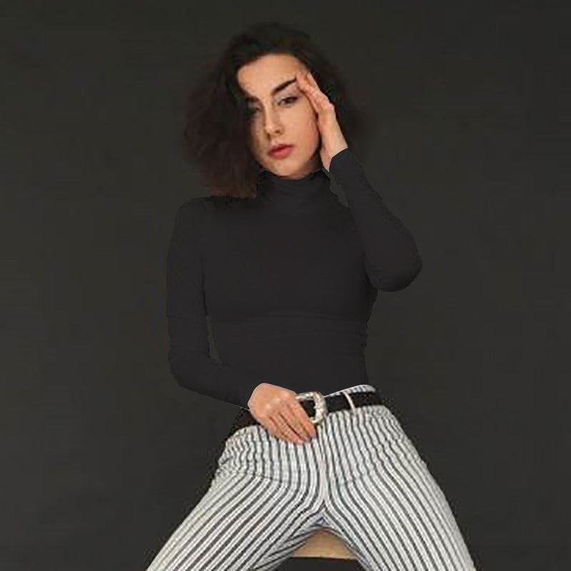 High-neck slim hip-lifting long-sleeved bodysuit