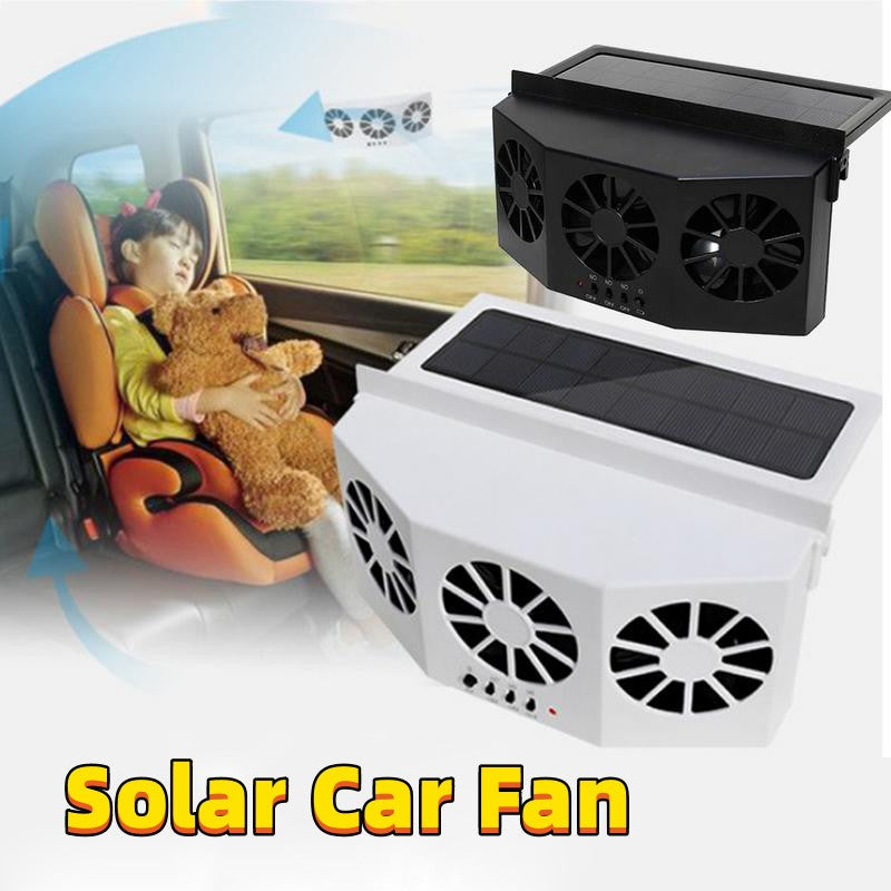 Home Finds - Car Fan Solar Window Sun Powered Car Auto Air Vent Cool Cooling System Radiator Fan Cooling Fan Energy Saving Car Styling Cooler