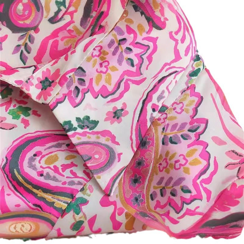 New Women's Retro Casual Printed Shirt Top