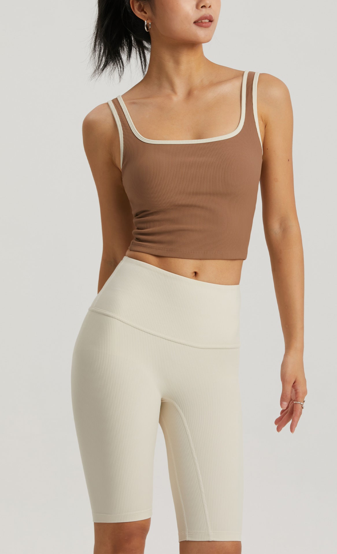 Thread Nude Feel Semi-fixed Cup Fitness Vest Women's Yoga Underwear