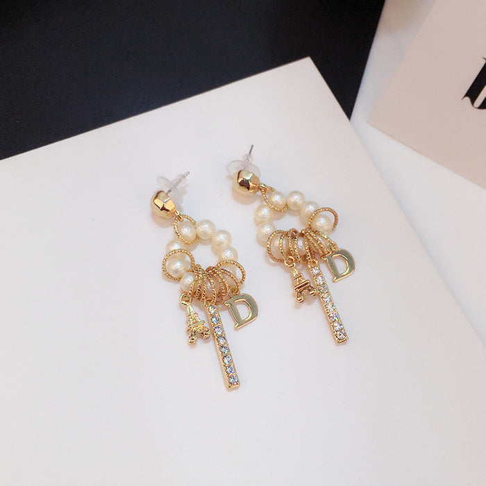 Women's earrings pearl earrings