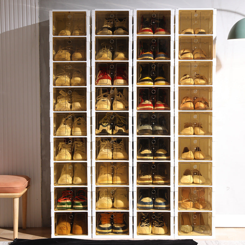 Home Finds - Free Installation Shoe Box Transparent Folding Drawer Type