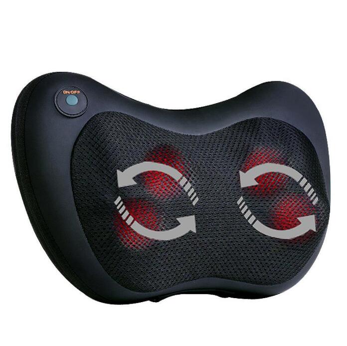 Home Finds - Electric Infrared Heating Kneading Neck Shoulder Back Body Spa Massage Pillow Car Chair Shiatsu Massager Masaj Device