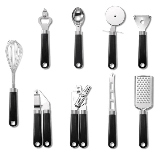Home Finds - Creative Plastic Handle Stainless Steel Kitchen Utensils