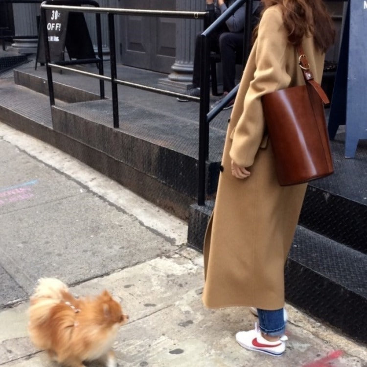 Fashion Women's Loose Mid-length Woolen Coat