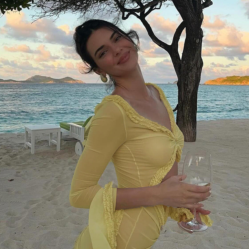 Kendall Jenner Hailey Bieber Beach Dress