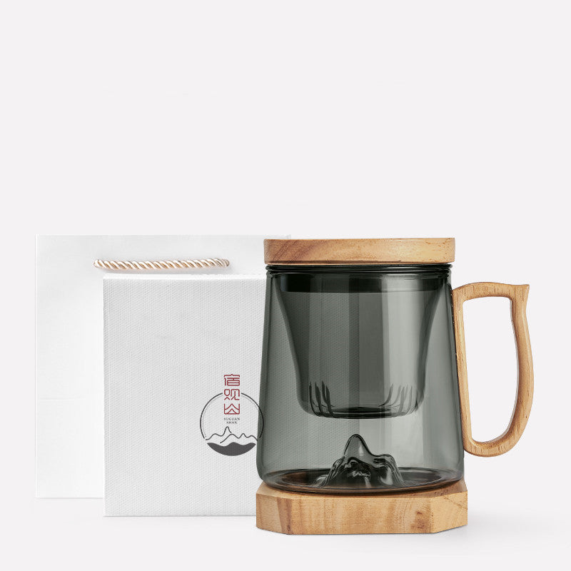 Heat Resistant Glass Tea And Water Separator Tea Cup For Home Use