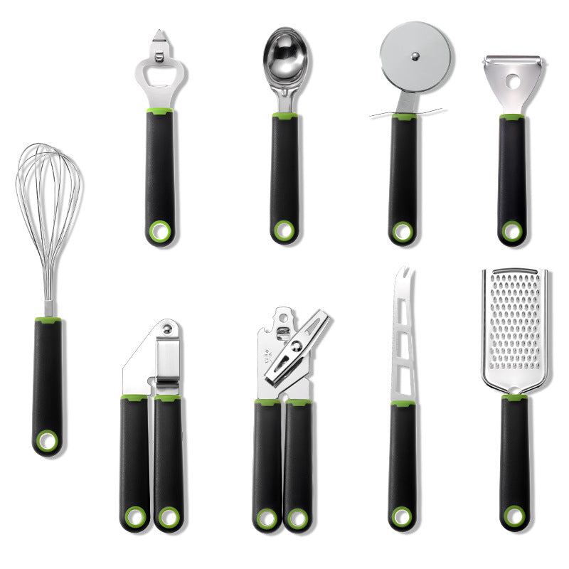 Home Finds - Creative Plastic Handle Stainless Steel Kitchen Utensils