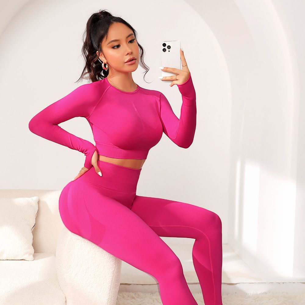 Seamless Booty Lift Extra Long Sleeve Gym Set