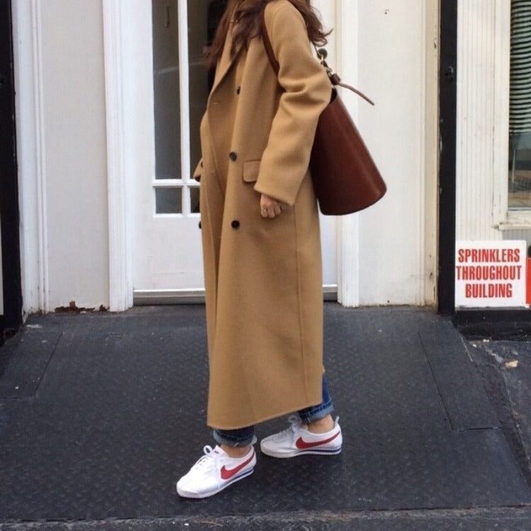 Fashion Women's Loose Mid-length Woolen Coat