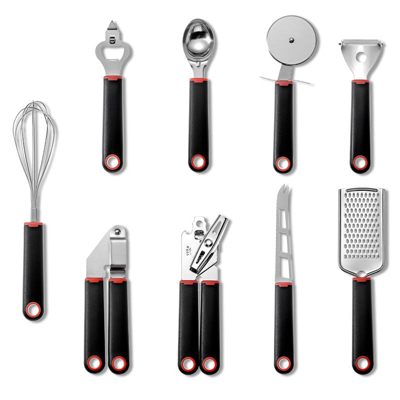 Home Finds - Creative Plastic Handle Stainless Steel Kitchen Utensils