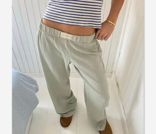 Casual Striped Trousers