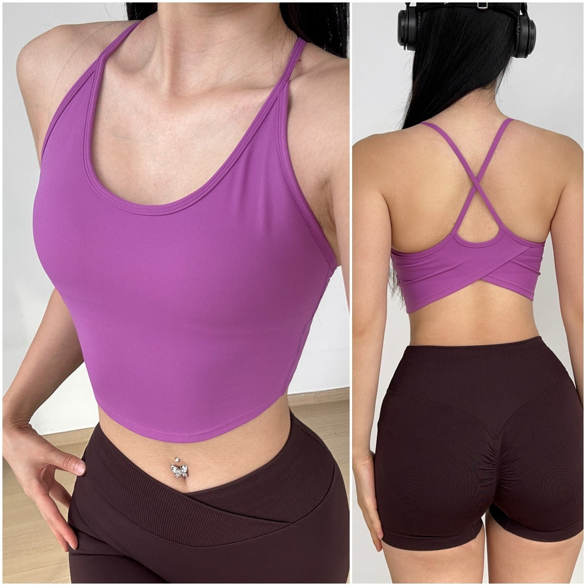 Integrated Chest Pad Push-up Quick-dry