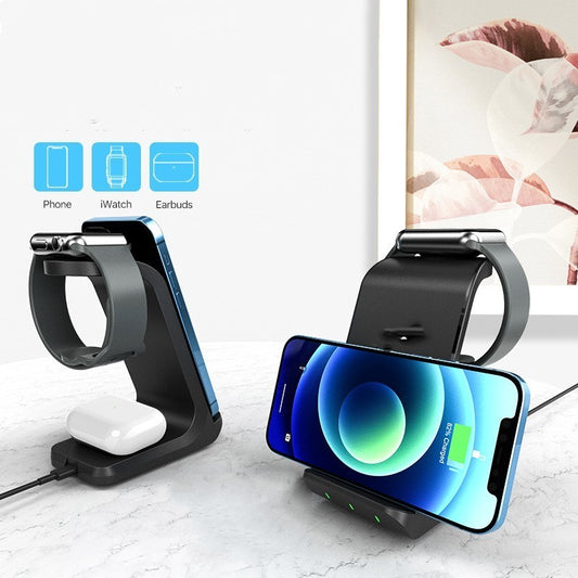 Three In One Magnetic Suction Wireless Charger