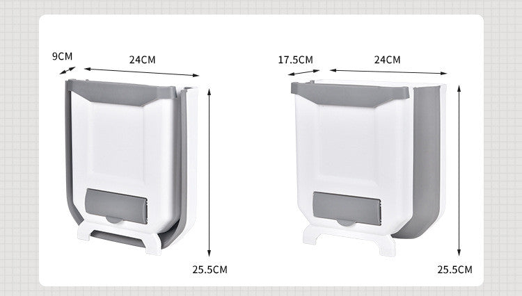 Wall-mounted Foldable Trash Can Household Classification Sundries Container Living Room And Kitchen Toilet