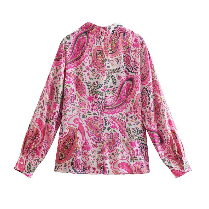 New Women's Retro Casual Printed Shirt Top