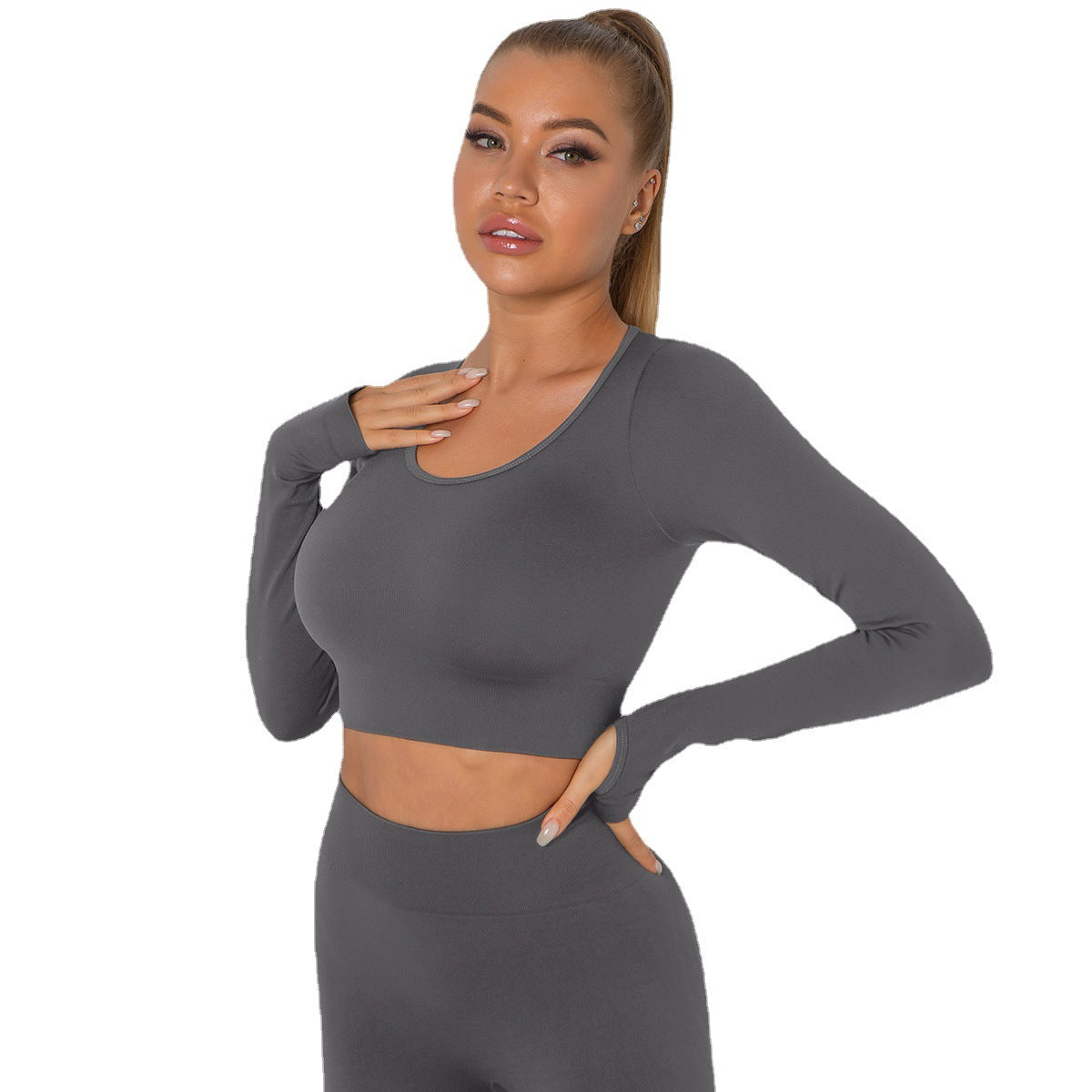 High Elastic Seamless Long Sleeve T-shirt