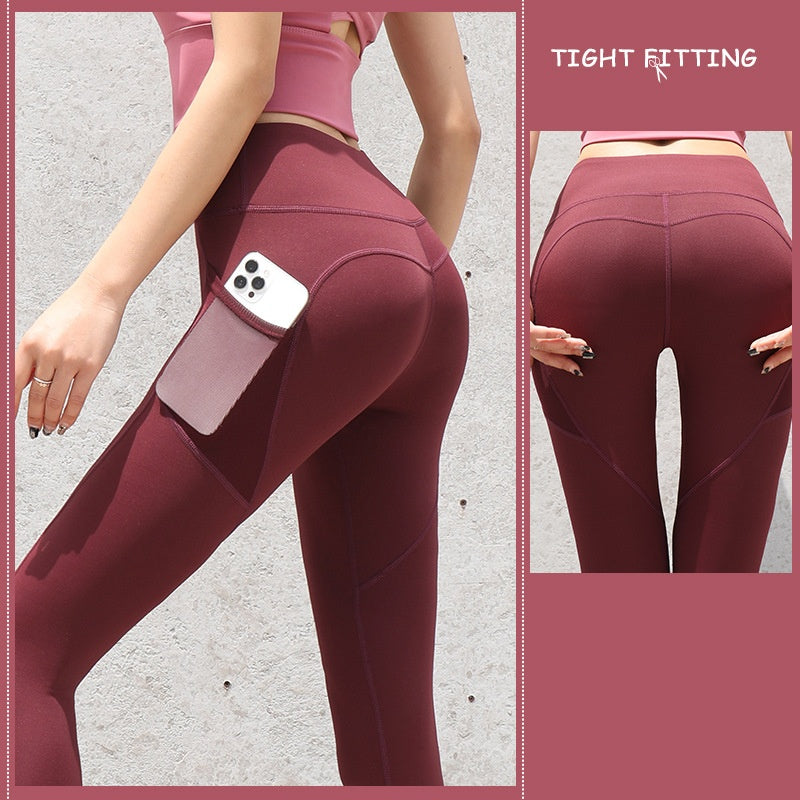 High Waist Push Up Pants With Pockets