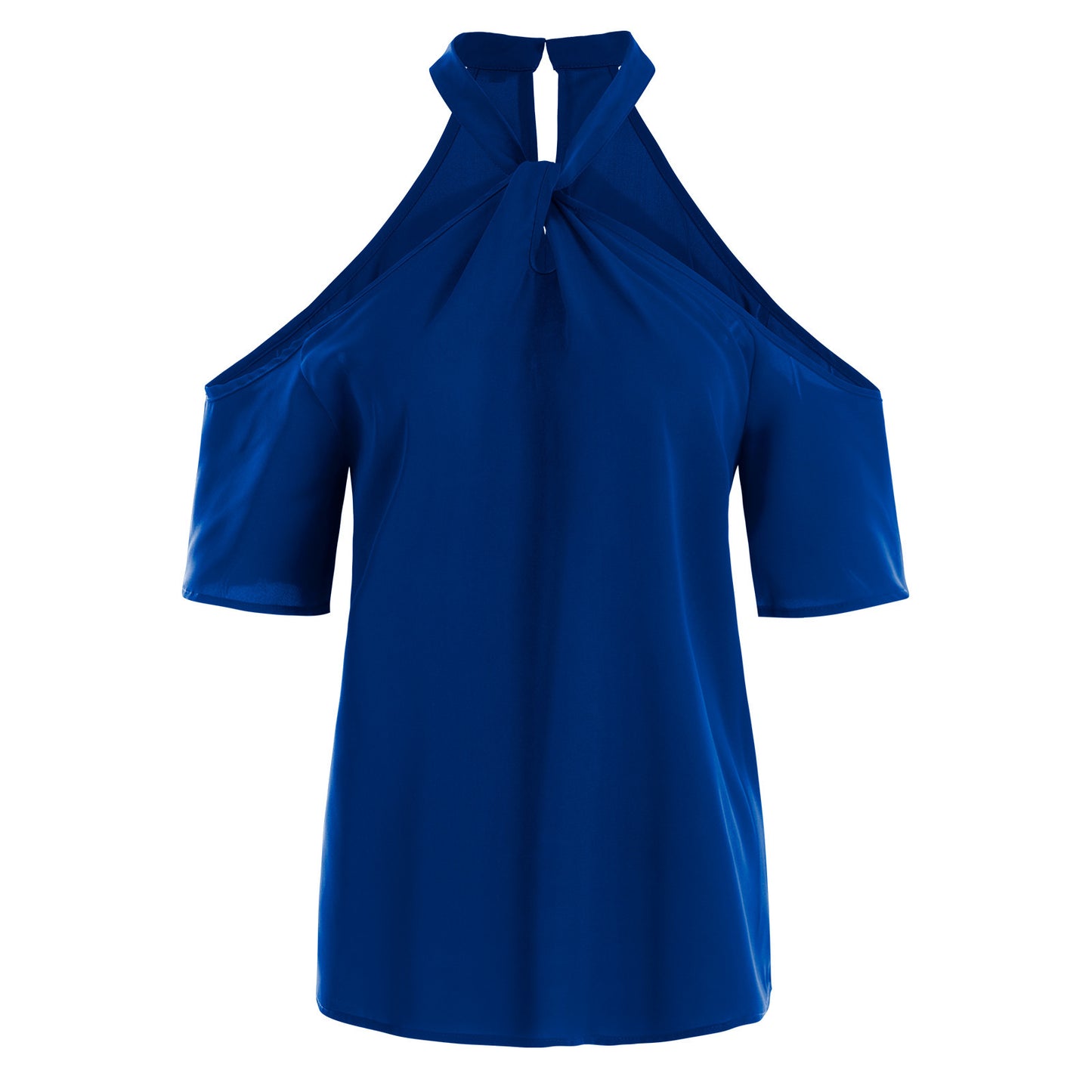 Women's Half-Sleeve Solid Color Off-the-Shoulder Top