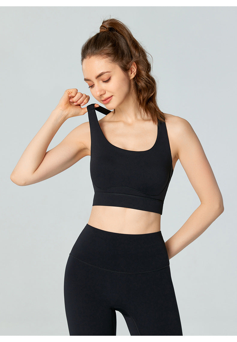 Spring Summer Breathable One Piece Cup Wearing Yoga Vest Outside