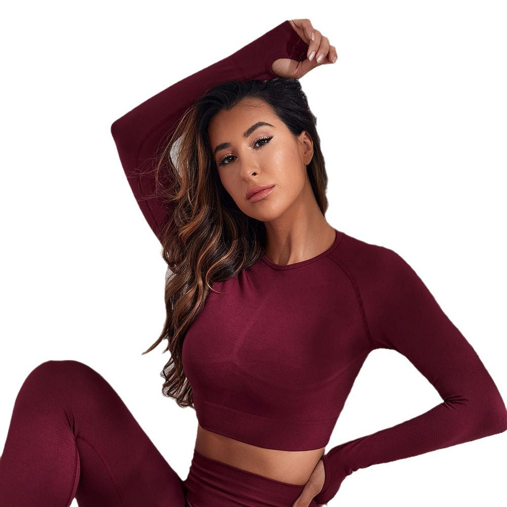 Seamless Booty Lift Extra Long Sleeve Gym Set