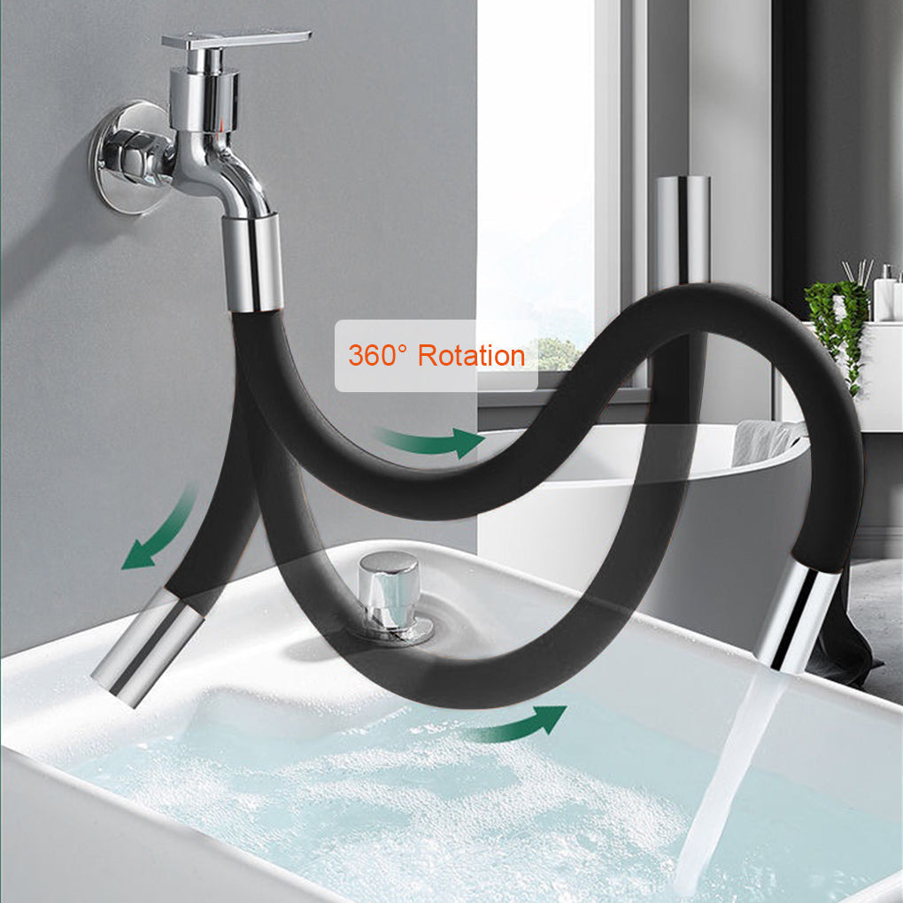 Home Finds - Faucet Extension Extender Bathroom 360 Rotation Adjust Free Bending Faucet Splash-proof Universal Extension Tube For Wash Basin