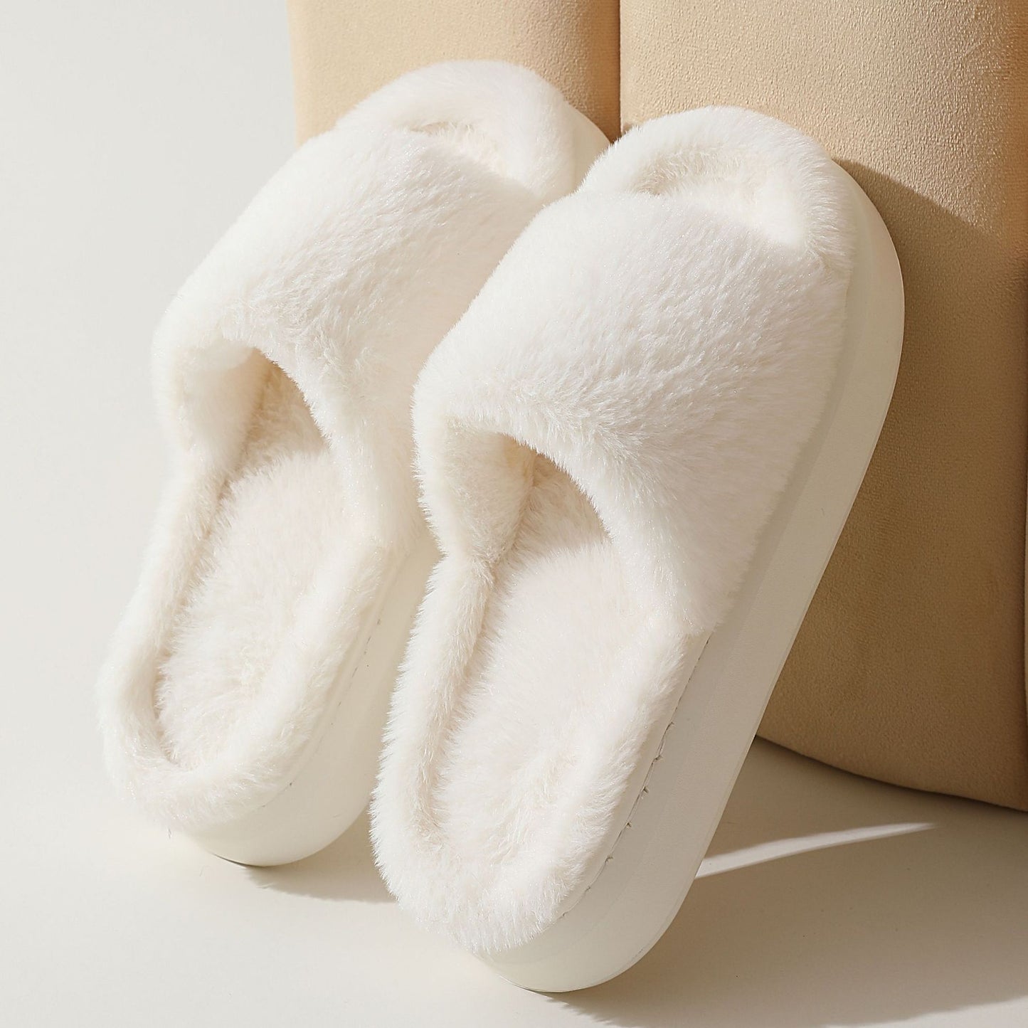 Fairy Style Thick-soled Eva Fluffy Slippers Women's Outer Wear