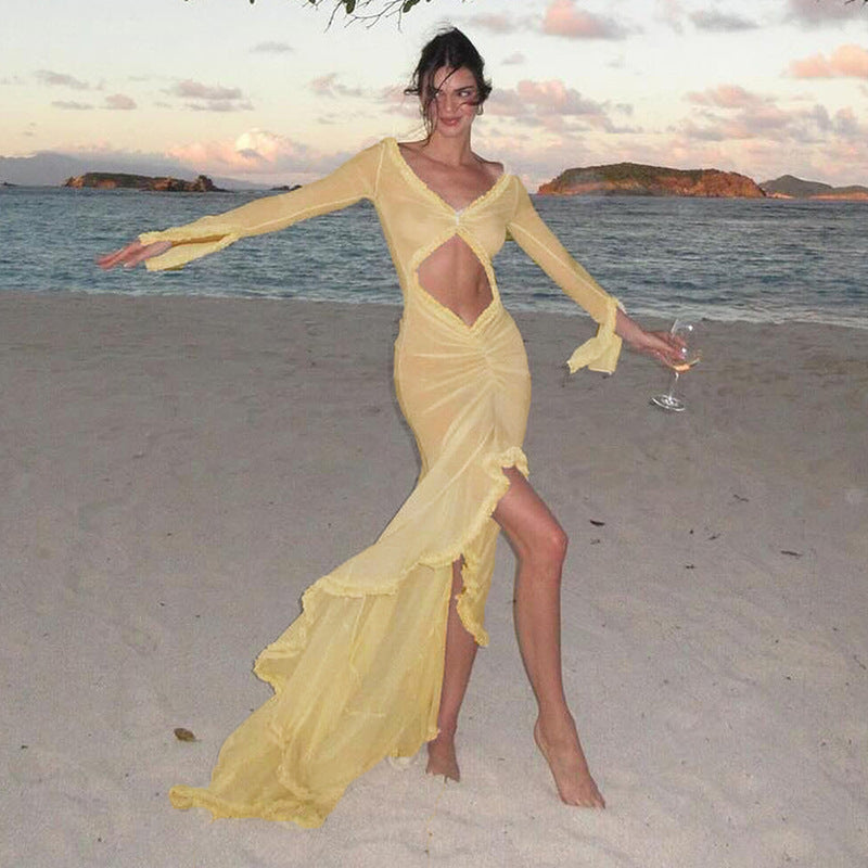 Kendall Jenner Hailey Bieber Beach Dress